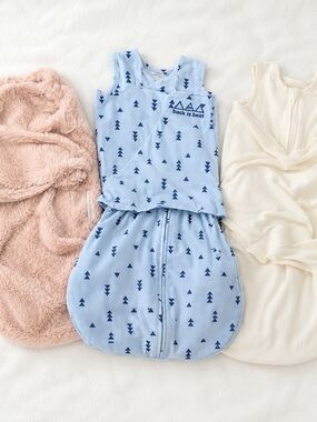 Baby Sleep Sack Bundle | Halo Swaddle, Fleece Swaddle & Wearable Blanket | EUC